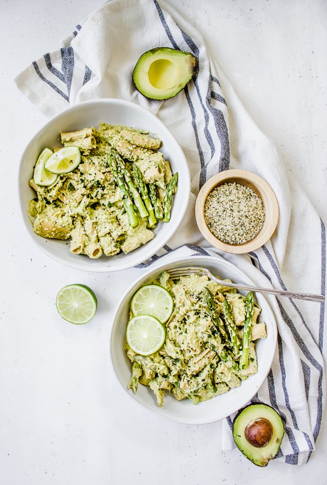 asparagus avocado pesto pasta