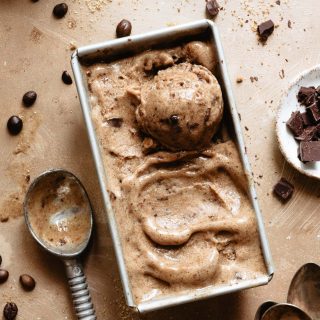 Vegan coffee banana ice cream