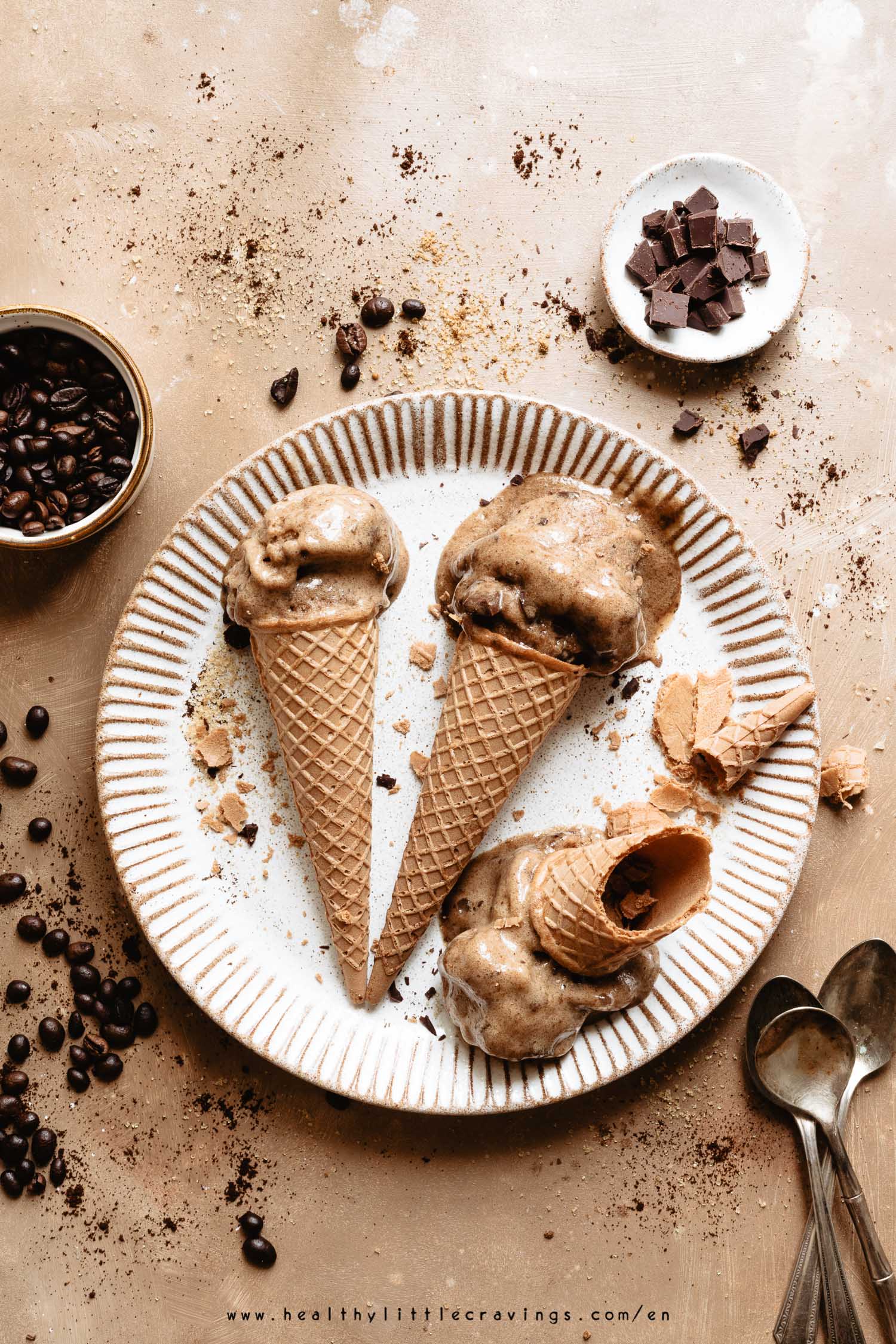 Coffee Ice Cream (a great nice cream Vitamix recipe)