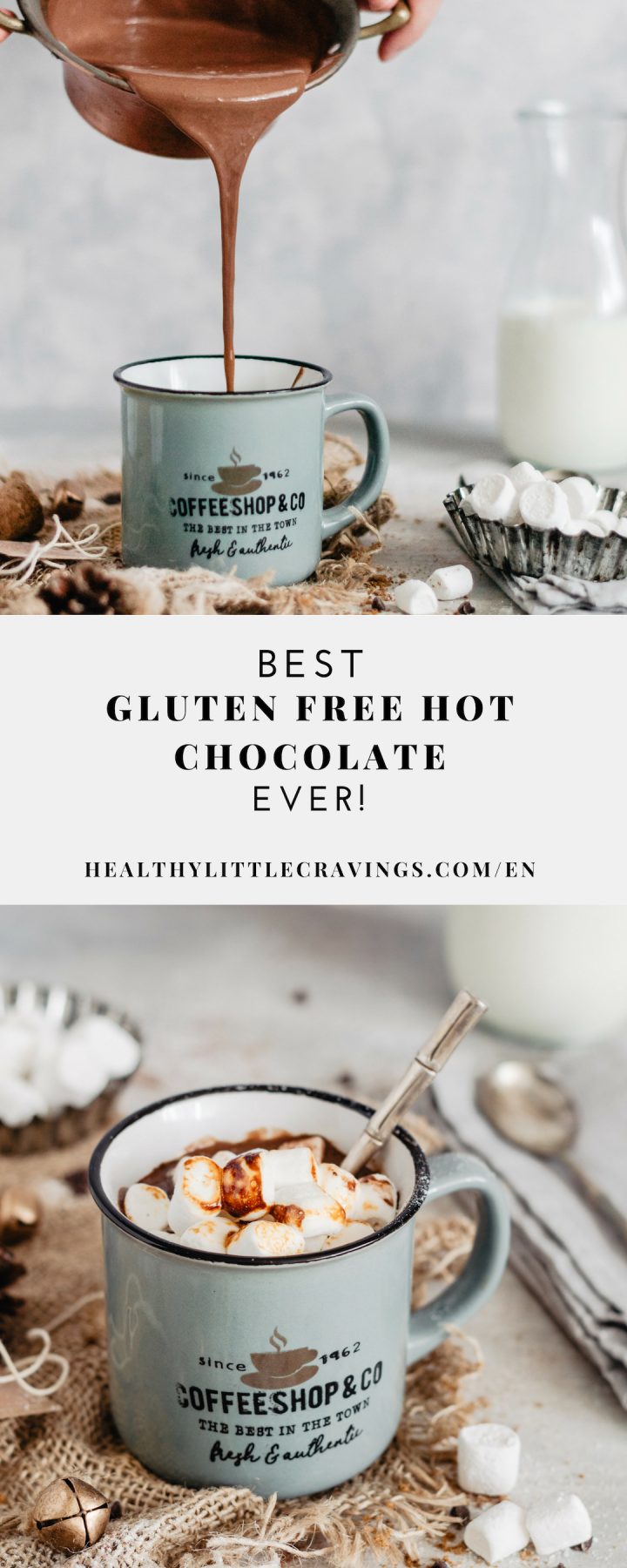 gluten free hot chocolate with milk or plant milk