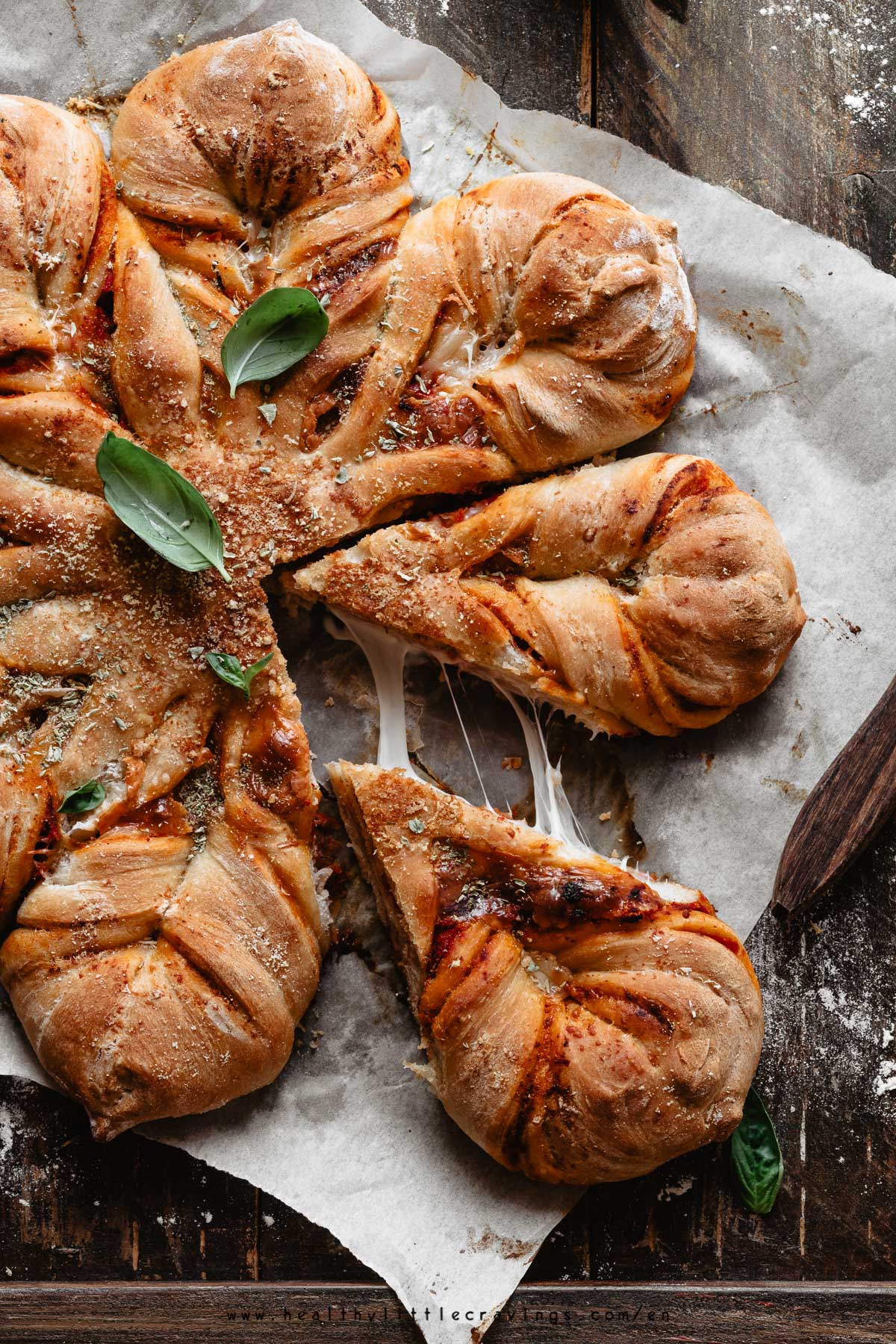 Stuffed Pizza Bread Recipe The Perfect Pull Apart Bread 0767