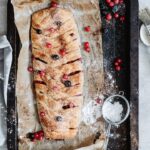 Healthy berry strudel with apples and cinnamon