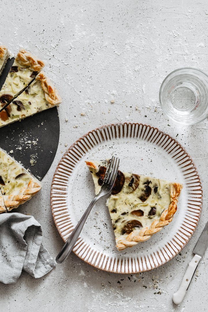 There's nothing easier than a nutritious mushrooms leek quiche,