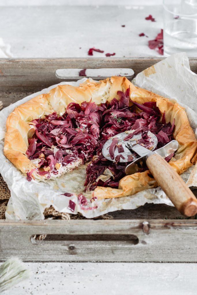 Savory Phyllo Tart With Red Onions