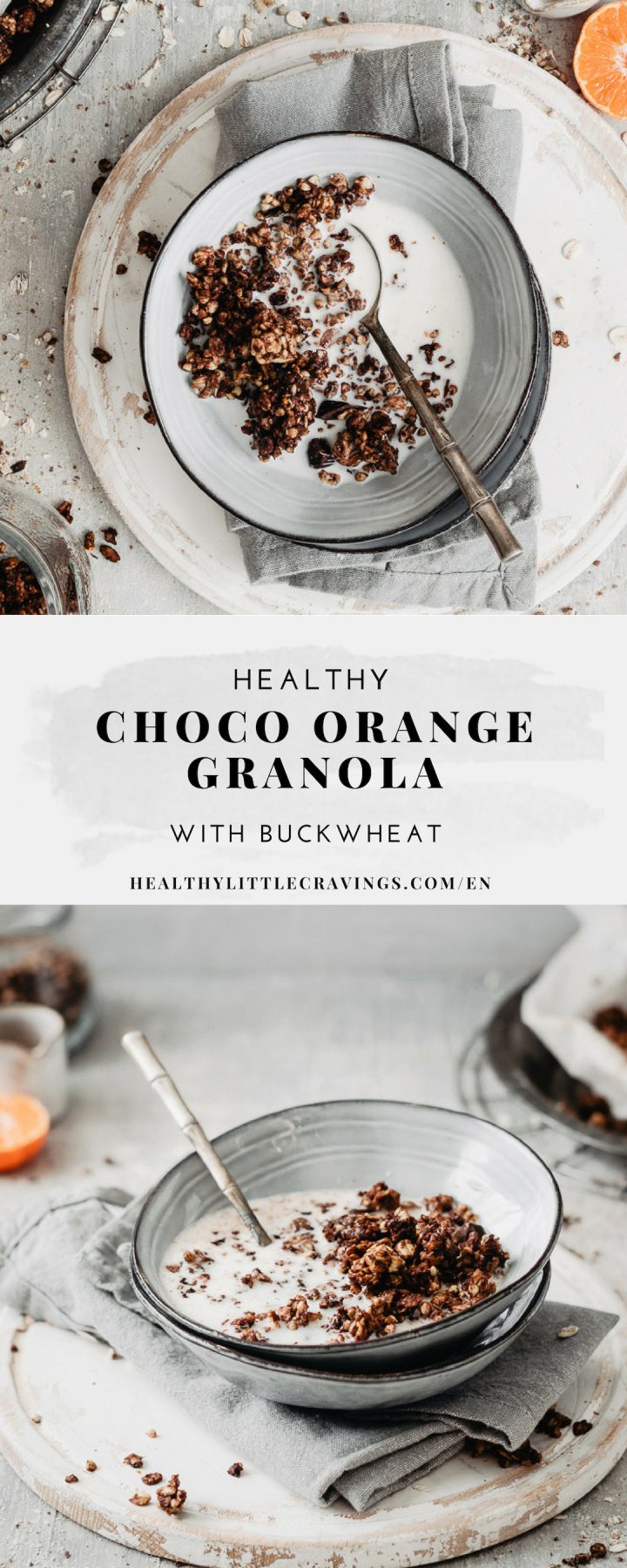 Easy and healthy chocolate orange granola