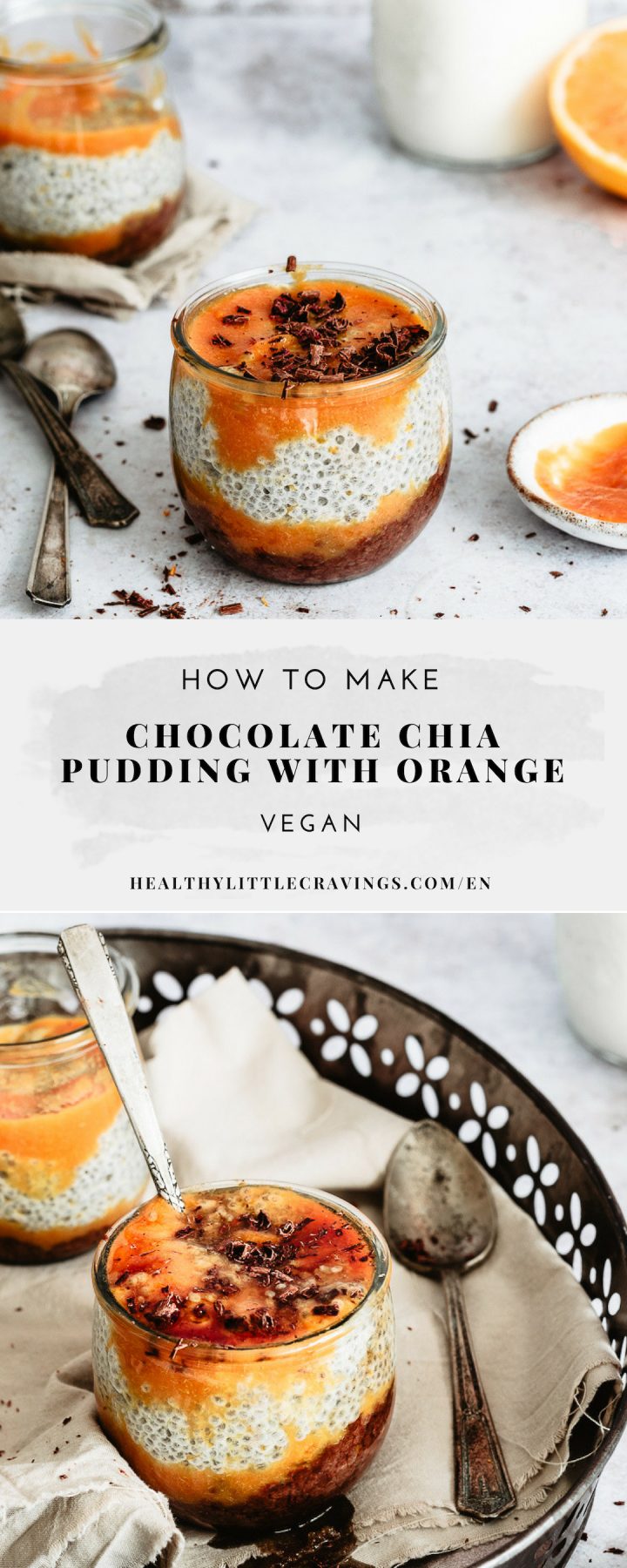 Chocolate chia pudding to pin on Pinterest