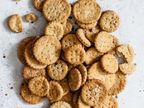 Baked Seasoned Ritz Crackers - This Savory Vegan