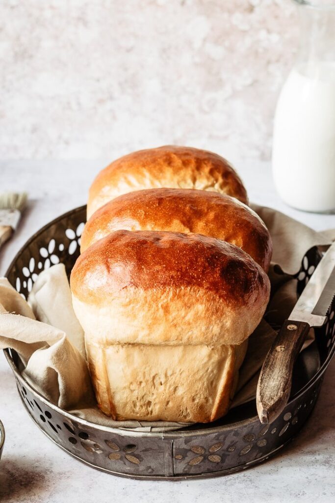 Hokkaido Milk Bread made with Tangzhong method, made with water roux