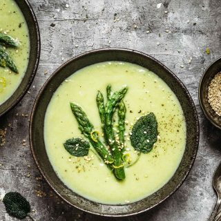 Recipe of cream of asparagus soup with milk