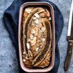 Delicious easy banana bread without eggs cooling onto a napkin