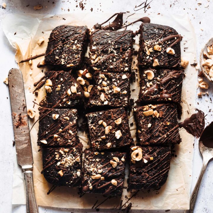 Black Beans Brownies Vegan & Gluten Free & Flourless