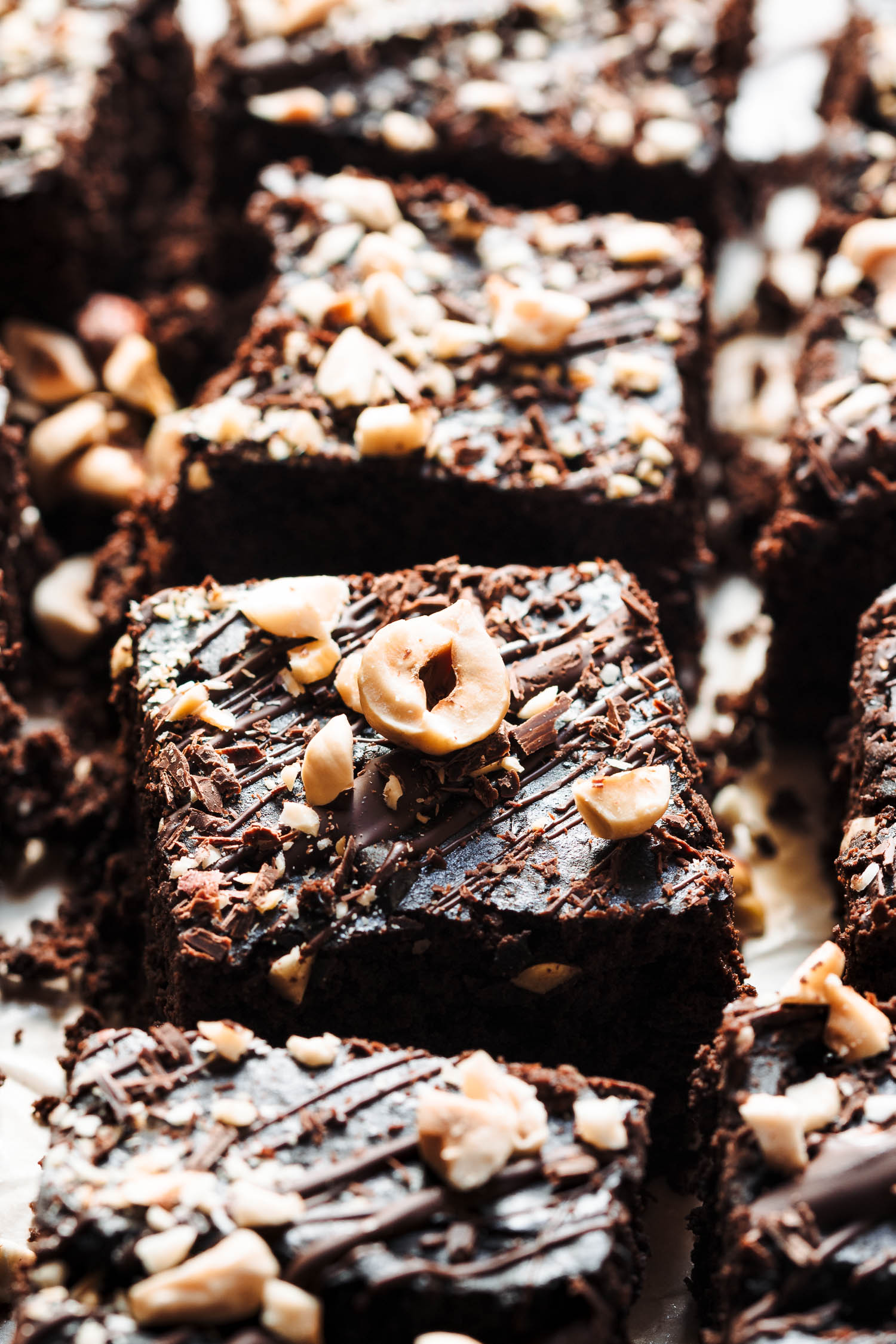 Vegan black bean brownies food photography 