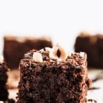 The texture of these black bean protein brownies