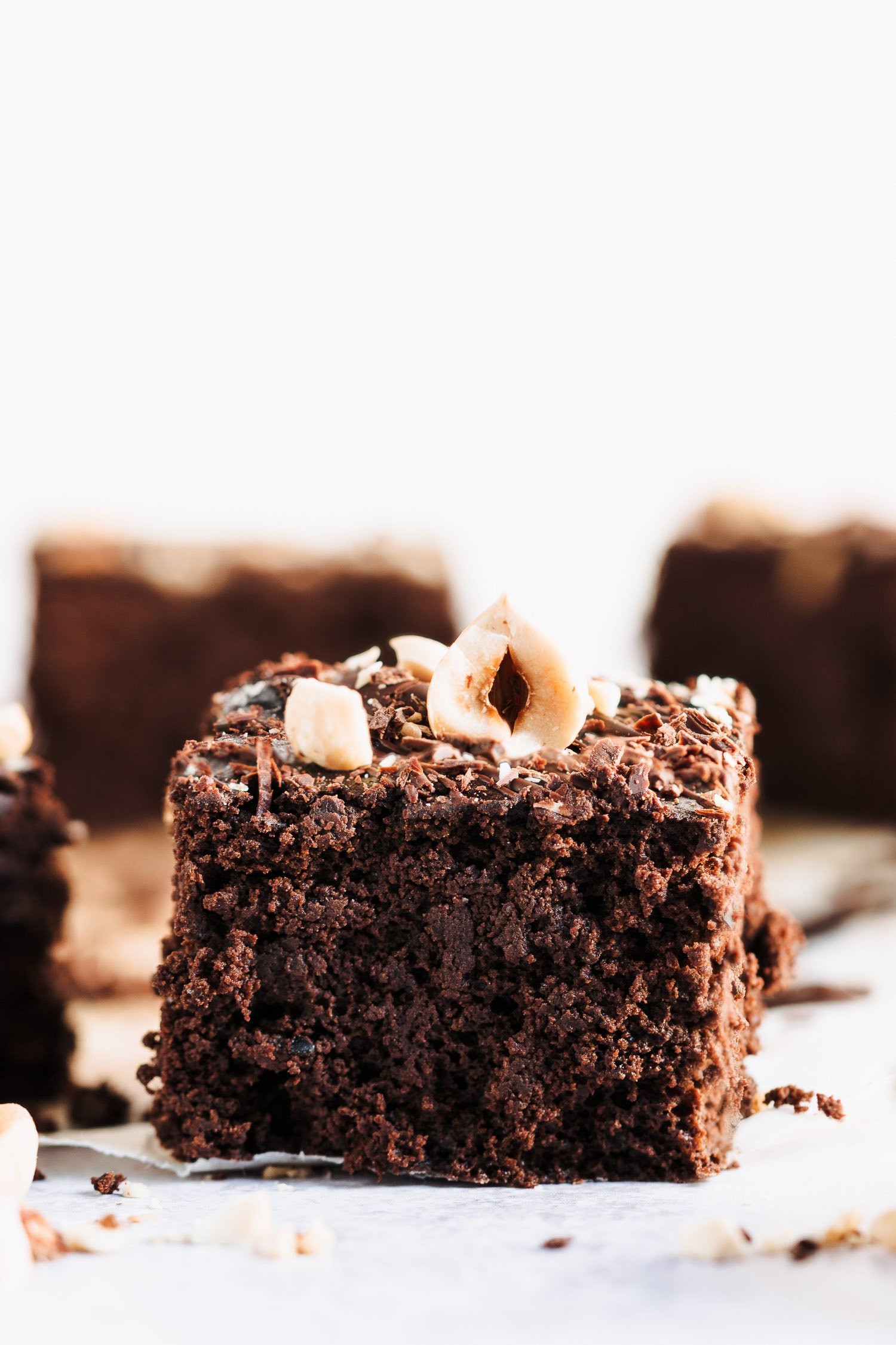 The texture of these black bean protein brownies