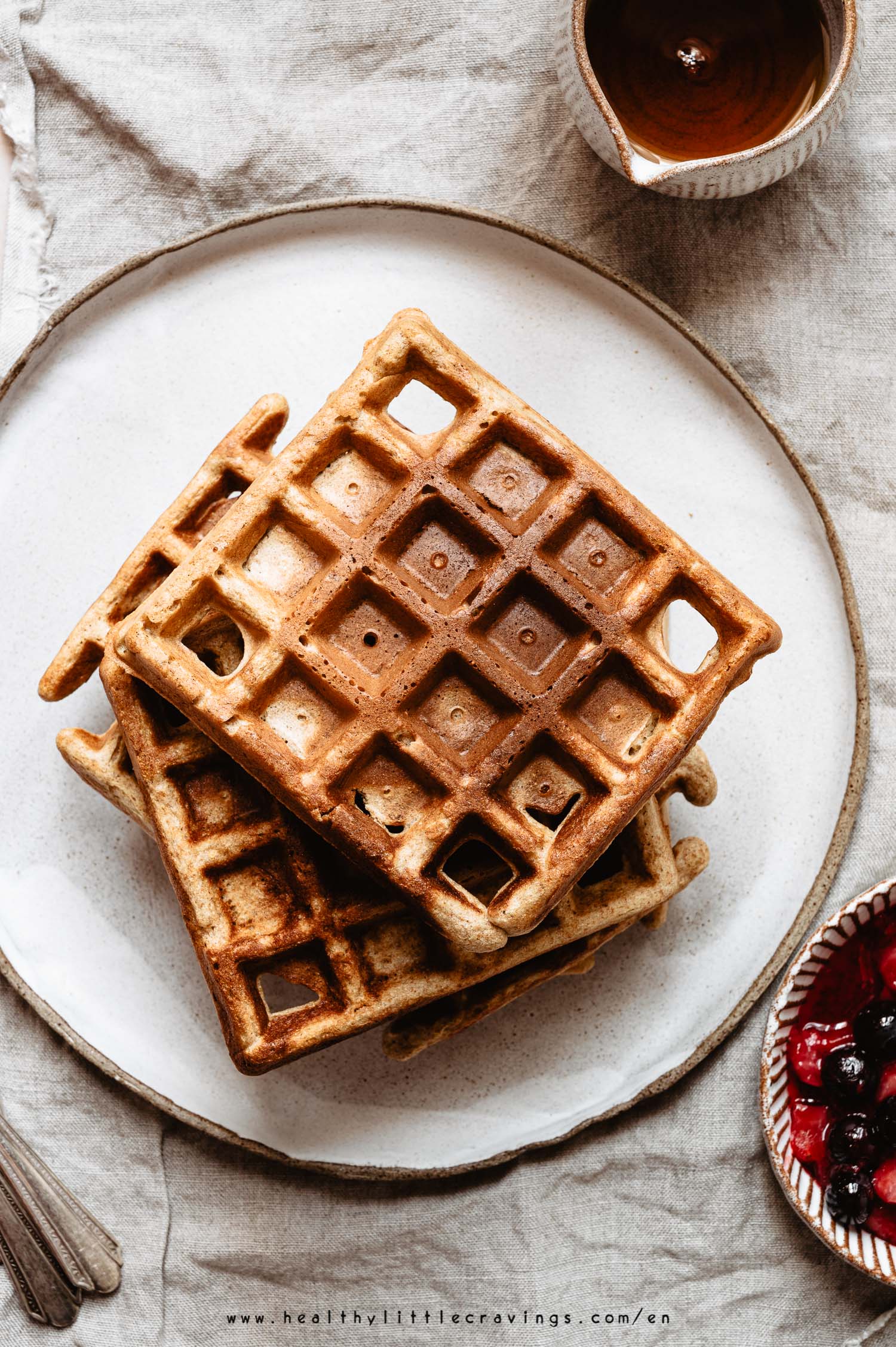 Crispy Waffle Recipe Without Baking Powder - Healthy Little Cravings