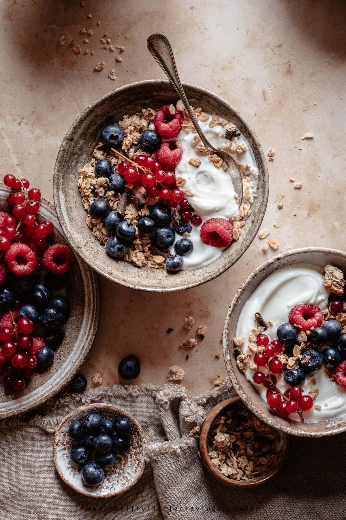 Made some yogurt bowls with homemade granola and lemon curd for a