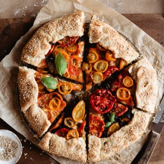 Gorgeous tomato galette slices