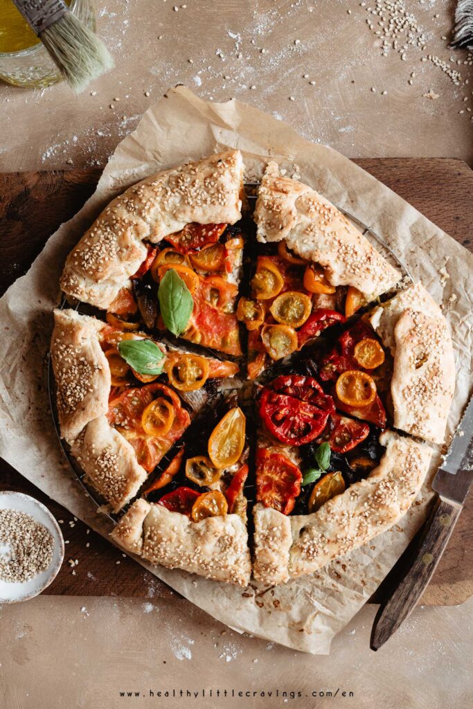 Gorgeous tomato galette slices