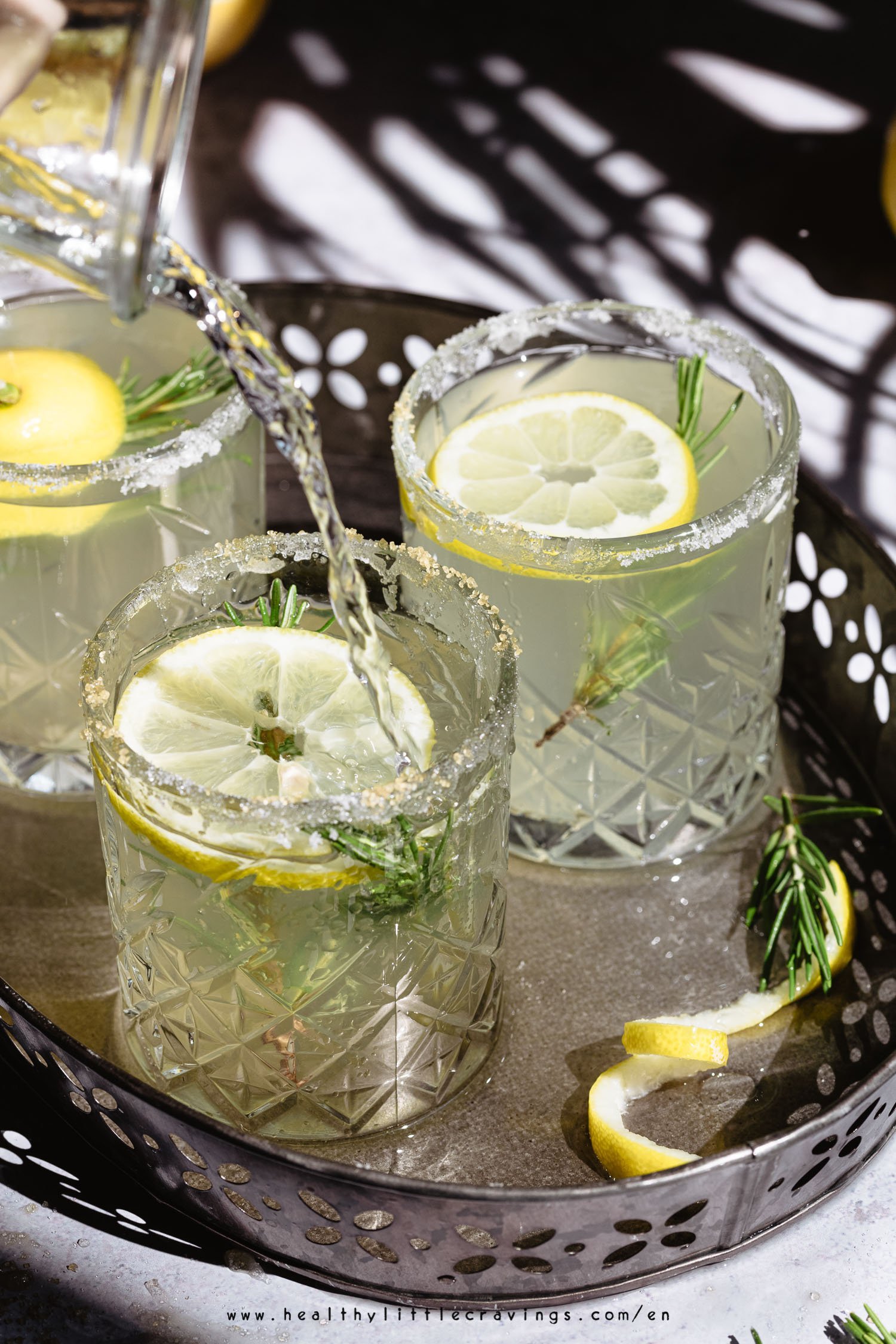 Perfect beverage for summer: a lemonade with rosemary 