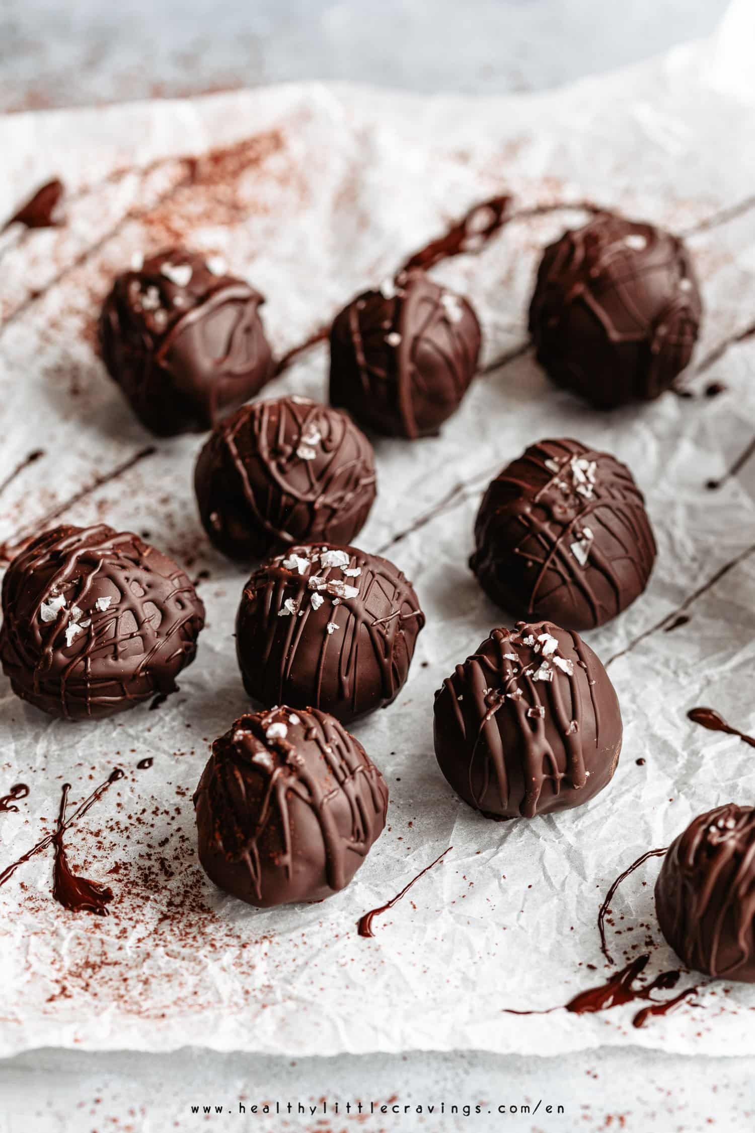 Hand Made Dark Chocolate Truffles - Mirabelle Plum Cream • Oh