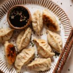 How to cook chicken potstickers with fry-steam-fry method