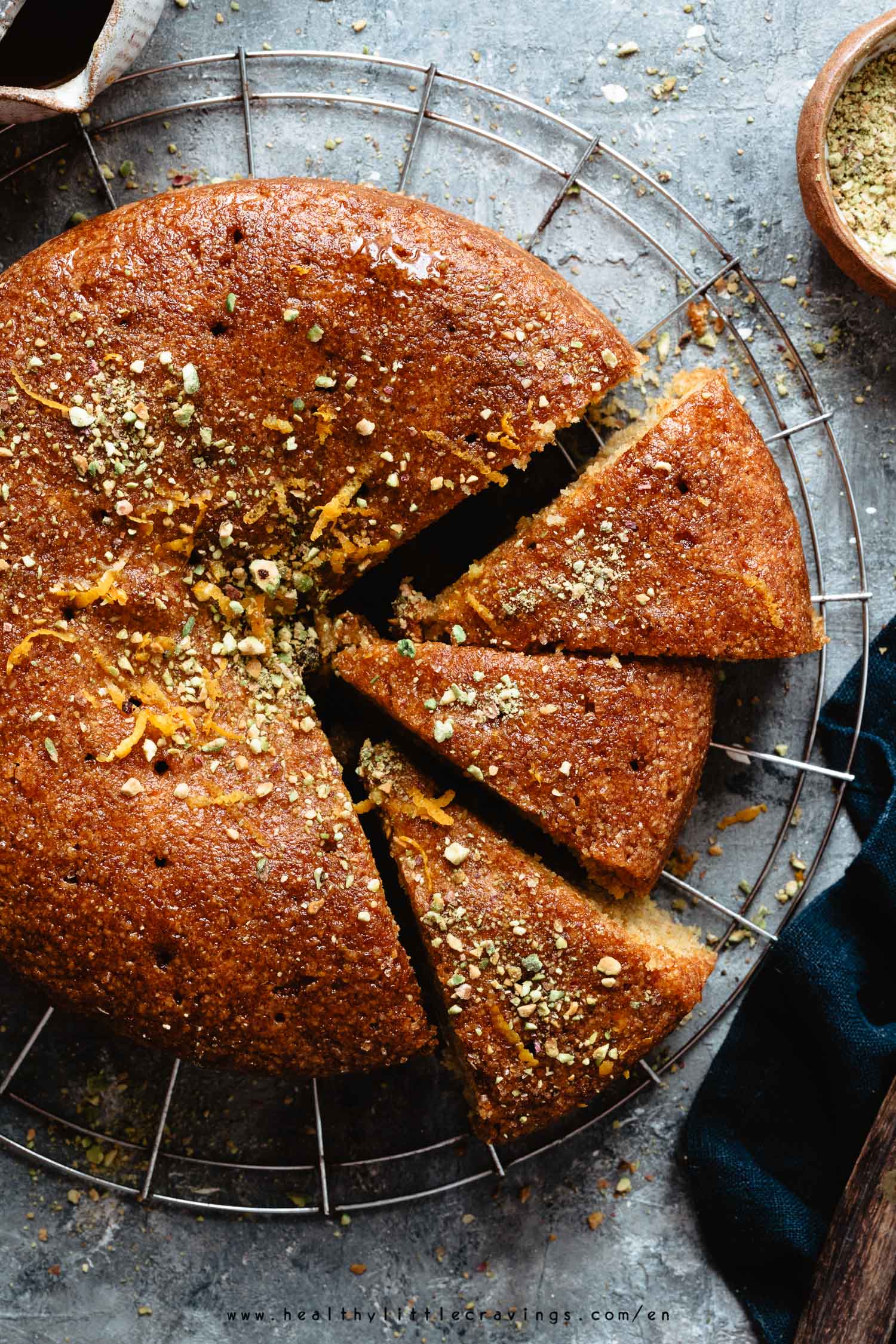 Gluten & Dairy Free Orange Polenta Cake - The Loopy Whisk