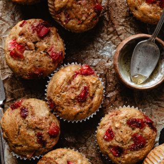 My strawberry muffins recipe with whole wheat flour
