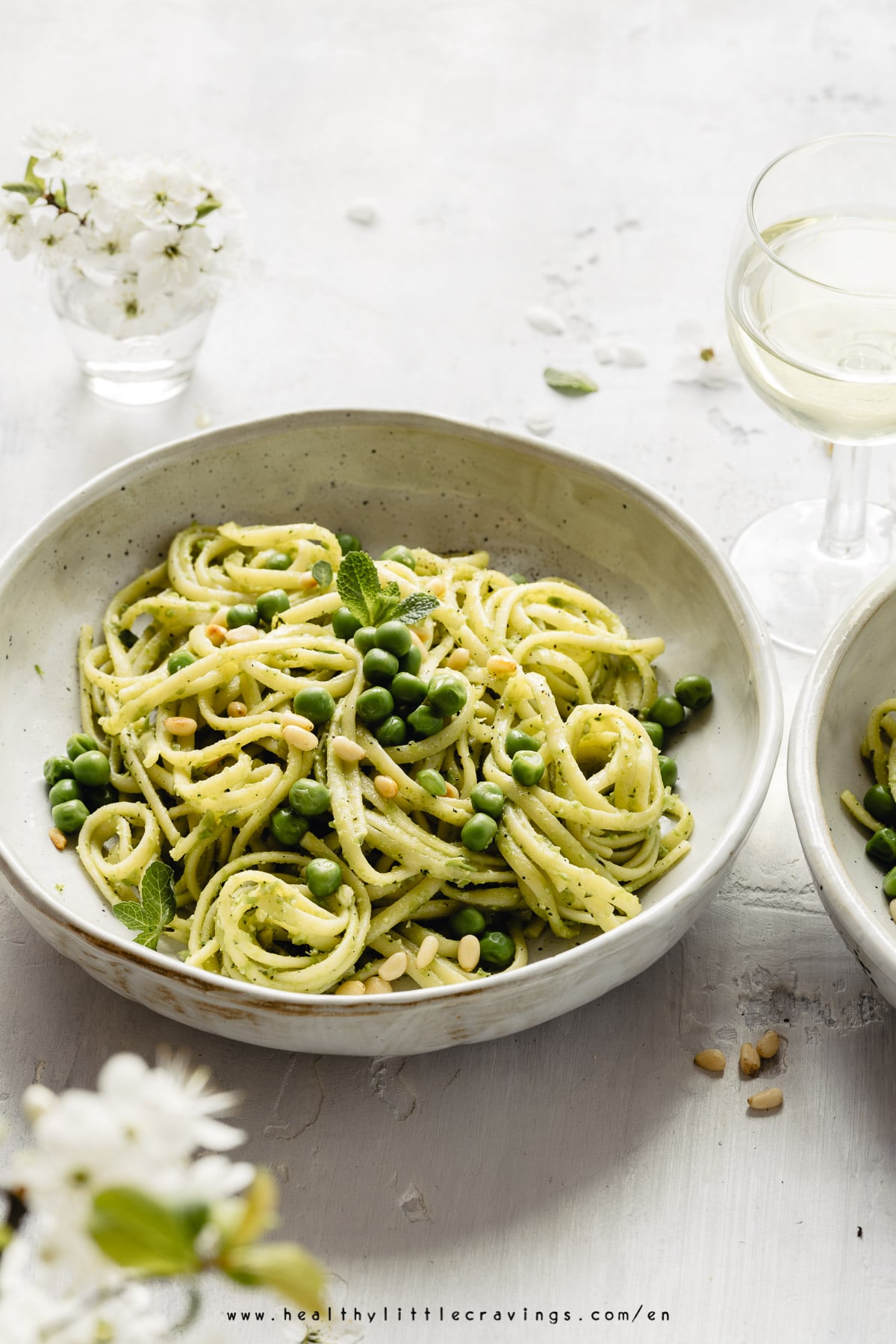 CREAMY MINT PEA PASTA Healthy Little Cravings